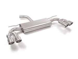Posteriore inox sdoppiato con terminali rotondi 4 / 90 mm Sport Line sfalsati – Audi A3 (typ 8V/8VA) 2012>>2020 2012>> – Ragazzon