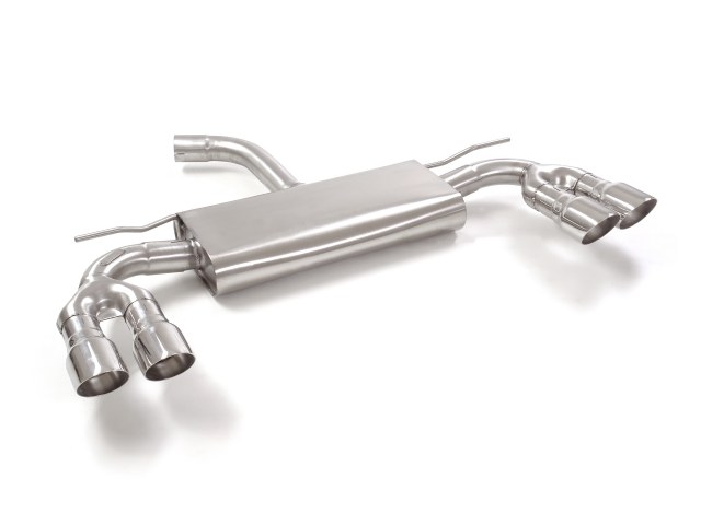 Posteriore inox sdoppiato con terminali rotondi 4 / 90 mm Sport Line sfalsati – Audi A3 (typ 8V/8VA) 2012>>2020 2012>> – Ragazzon