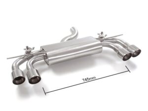 Posteriore inox sdoppiato con terminali rotondi 4 / 102 mm Sport Line – Volkswagen Golf Mk7.5 (typ AU) 2017>> – Ragazzon