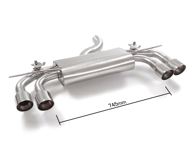 Posteriore inox sdoppiato con terminali rotondi 4 / 102 mm Sport Line – Volkswagen Golf Mk7.5 (typ AU) 2017>> – Ragazzon