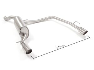 Posteriore inox sdoppiato con terminali rotondi 2 / 90 mm Sport Line – Seat Ibiza Mk5 (KJ 2017>> – Ragazzon