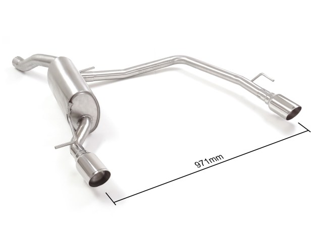 Posteriore inox sdoppiato con terminali rotondi 2 / 90 mm Sport Line – Seat Ibiza Mk5 (KJ 2017>> – Ragazzon