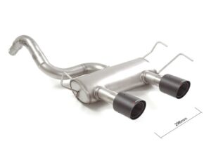 Posteriore inox con terminali rotondi centrali 2 / 100 mm Carbon Shot – Abarth 500 / 595 (typ 312) 2008>> 2008>> – Ragazzon
