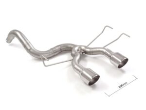 Tubo posteriore Gr. N inox con terminali rotondi centrali 2 / 102 mm Sport Line – Abarth 500 / 595 (typ 312) 2008>> 2008>> – Ragazzon