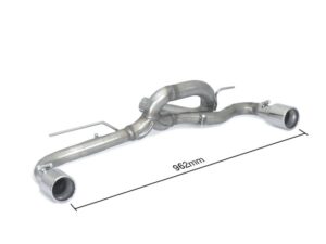 Tubo posteriore Gr. N inox sdoppiato con terminali rotondi 2 / 90 mm – BMW F20 / F21 / N13 2011>> – Ragazzon