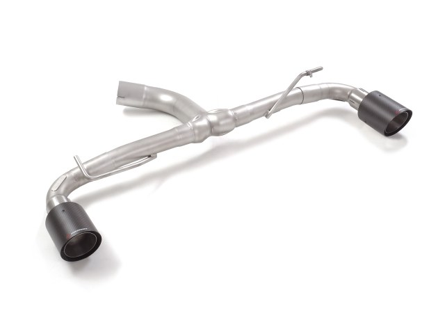 Tubo posteriore Gr. N inox sdoppiato con terminali rotondi 2 / 100 mm Carbon Shot – Toyota Yaris GR 2020>> 2020>> – Ragazzon