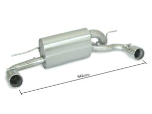 Posteriore inox sdoppiato con terminali rotondi 2 / 90 mm – BMW F20 / F21 / B47 2011>> – Ragazzon