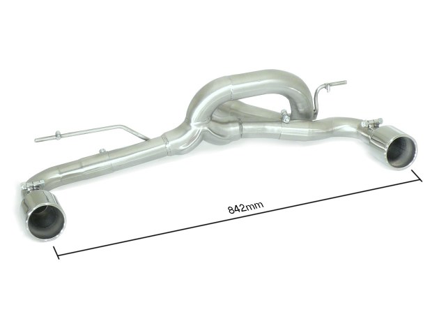 Tubo posteriore Gr. N inox sdoppiato con terminali rotondi 2 / 90 mm – BMW F20 / F21 / B47 2011>> – Ragazzon