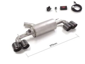 Posteriore inox sdoppiato Gr. N con terminali rotondi 4 / 100 mm Carbon Shot – Toyota Yaris GR 2020>> 2020>> – Ragazzon