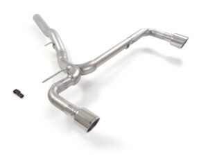 Tubo posteriore Gr. N inox sdoppiato con terminali rotondi 2 / 102 mm Sport Line – BMW F40 / M135 2019>> – Ragazzon
