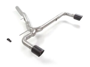 Tubo posteriore Gr. N inox sdoppiato con terminali rotondi 2 / 100 mm Carbon Shot – BMW F40 / M135 2019>> – Ragazzon
