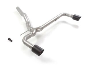 Tubo posteriore Gr. N inox sdoppiato con terminali rotondi 2 / 100 mm Carbon Shot – BMW F40 2019>> – Ragazzon