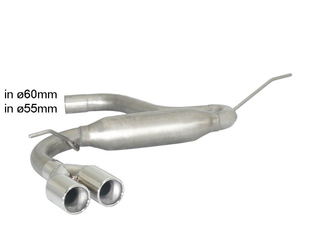 Posteriore inox con terminali rotondi 2x80 mm sfalsati – Audi A3 (typ 8V/8VA) 2012>>2020 2012>> – Ragazzon