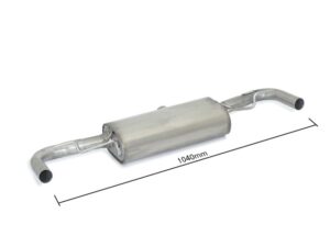 Posteriore inox sdoppiato per terminali di serie 2 / 50 mm – Mercedes X156 2014>> – Ragazzon