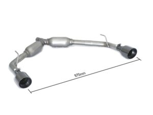 Posteriore inox sdoppiato con terminali rotondi 2 / 102 mm Sport Line Black – Alfa Romeo Giulietta(940) 2010>>2020 2010>> – Ragazzon