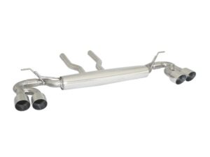 Posteriore inox sdoppiato con terminali rotondi 2 / 2x102 mm Sport Line sfalsati – Porsche Cayenne Mk1 (typ 955 2002>> – Ragazzon