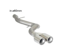 Tubo posteriore inox con terminali rotondi 2x80 mm sfalsati – BMW E81 / E82 / E87... 2004>> – Ragazzon