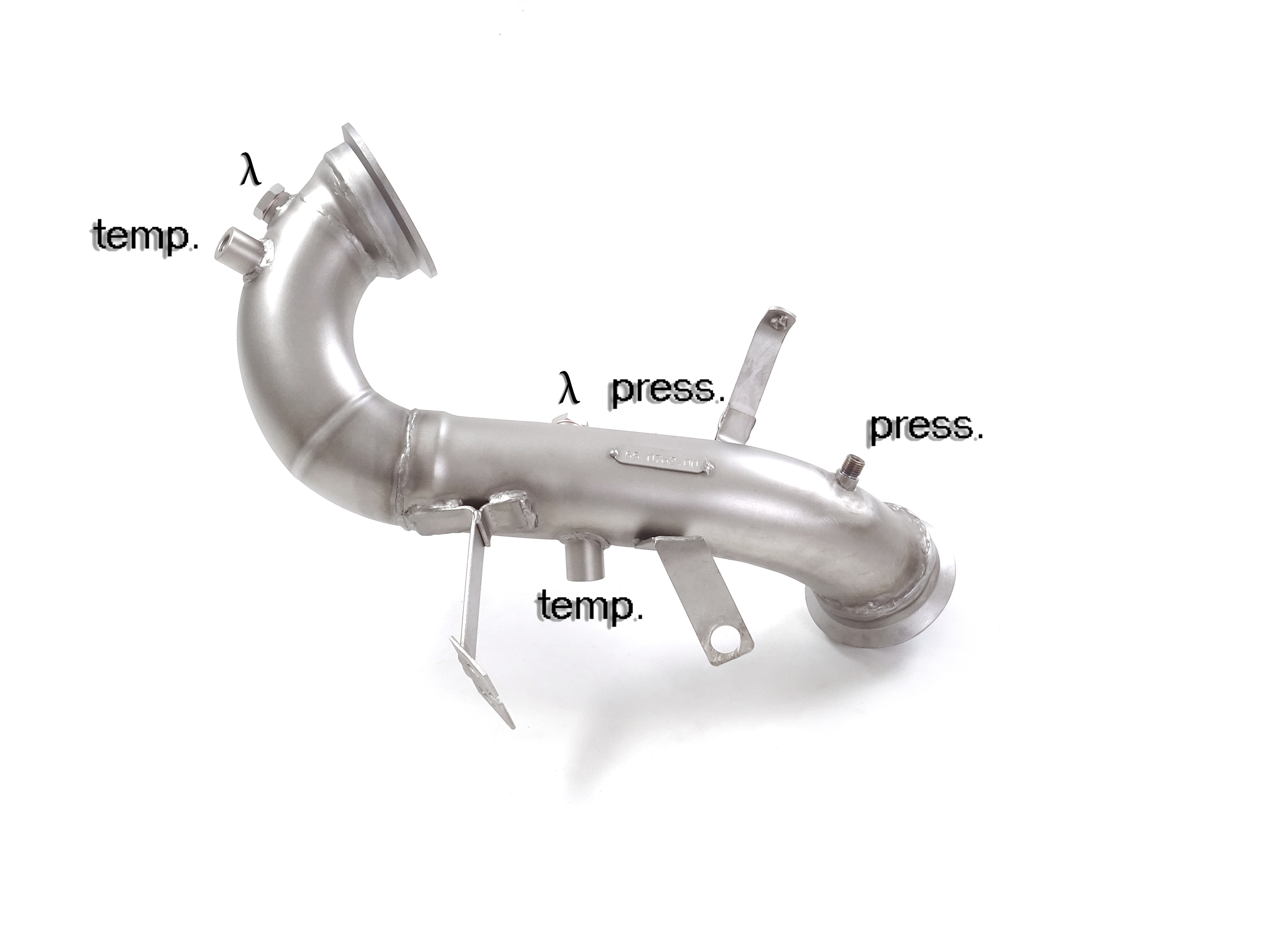 Tubo sostituzione catalizzatore Gr.N inox con rimozione filtro antiparticolato. Presenti tutti gli attacchi delle sonde originali. – Mercedes H247 2020>> – Ragazzon