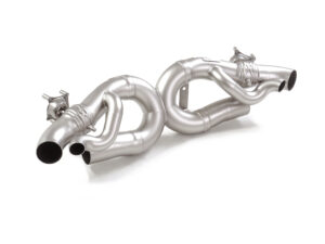 Tubo posteriore Gr. N inox sdoppiato per terminali estetici originali – Porsche 911(992) 2019>> 2019>> – Ragazzon