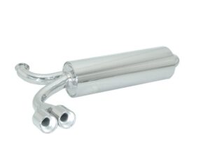 Posteriore inox con terminali rotondi 2x80 mm – Peugeot 206 2003>> – Ragazzon