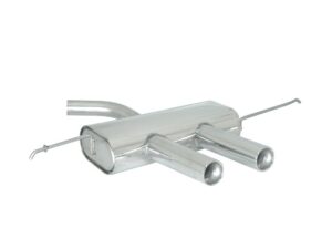 Posteriore inox con terminali centrali 2 / 90 mm - Necessita modifica paraurti originale - Paraurti modello R32 – Volkswagen Golf Mk5 (typ 1K) 2003>> – Ragazzon