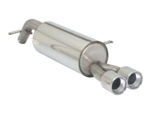 Posteriore inox con terminali rotondi 2x90 mm sfalsati – Peugeot 207 2007>> – Ragazzon