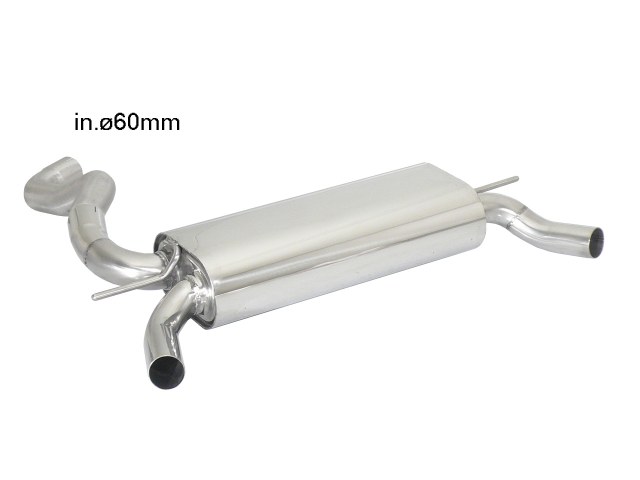 Posteriore inox sdoppiato per terminali estetici originali – Renault Clio Mk4 2012>>2019 2012>> – Ragazzon