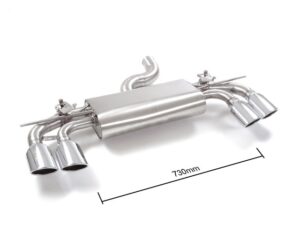 Posteriore inox sdoppiato con terminali ovali 4 / 108x70 mm – Volkswagen Golf Mk7.5 (typ AU) 2017>> – Ragazzon