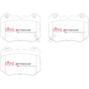 Kit pastiglie e dischi sportivi – DBA 4000 Series T3 Slotted & Xtreme Performance Brake Pads (2x DBA43051S-10 + DB15007XP)