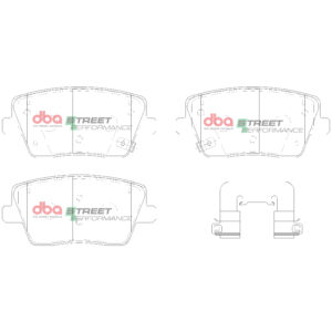Kit pastiglie e dischi sportivi – DBA Street Series T2 Slotted & Street Performance Brake Pads (2x DBA3149S + DB15013SP)