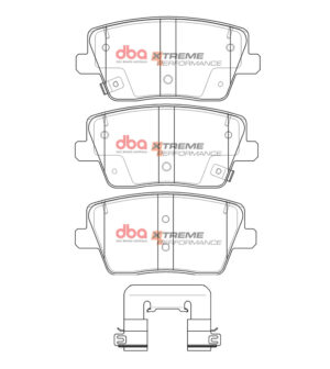 Kit pastiglie e dischi sportivi – DBA 4000 Series T3 Slotted & Xtreme Performance Brake Pads (2x DBA43149S + DB15013XP)