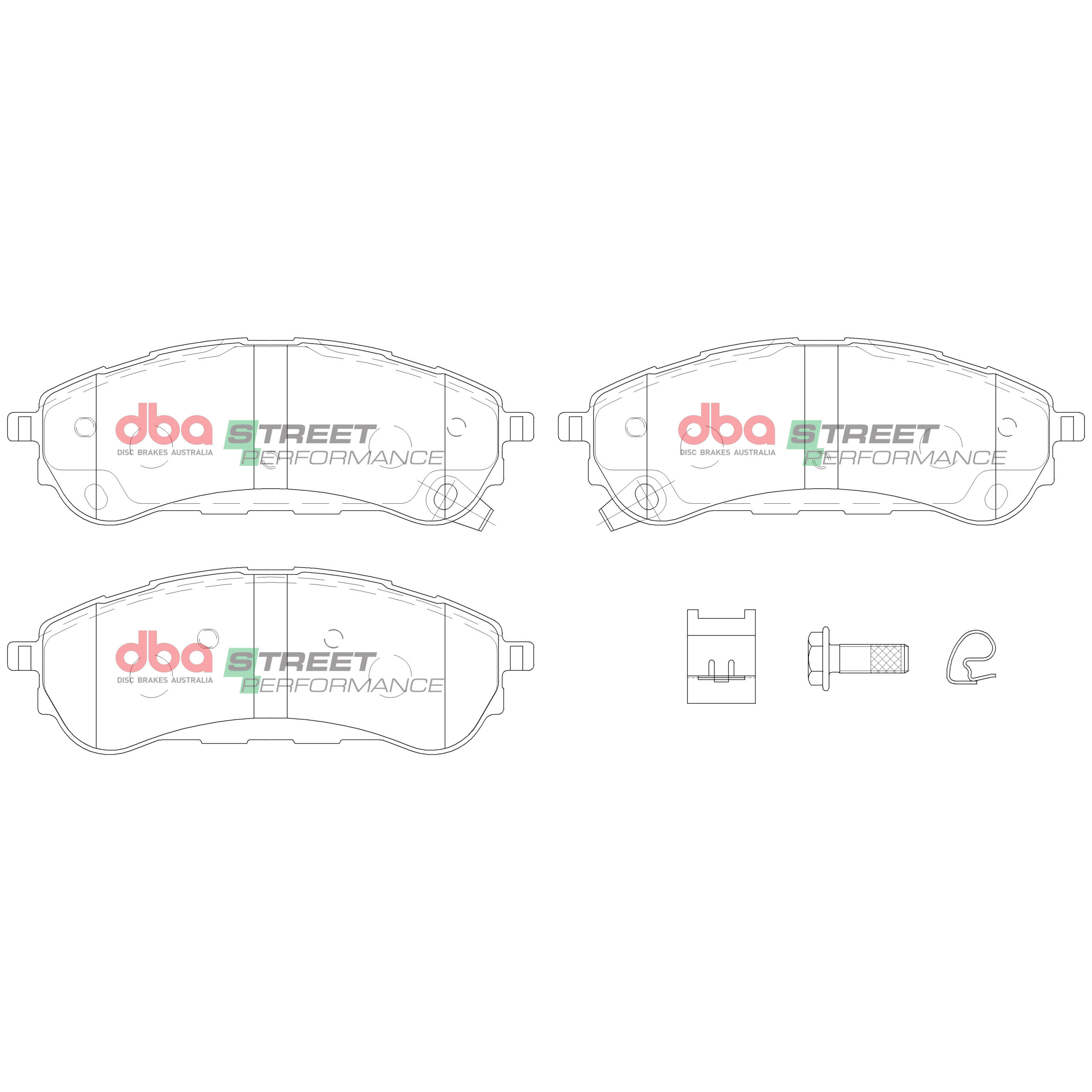 Kit pastiglie e dischi sportivi - Street Series T2 Slotted & Street Performance Brake Pads (2x DBA3109S + DB15016SP) - immagine 3