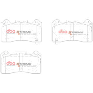 Kit pastiglie e dischi sportivi – DBA 4000 Series T3 Slotted & Xtreme Performance Brake Pads (2x DBA42968S + DB15025XP)