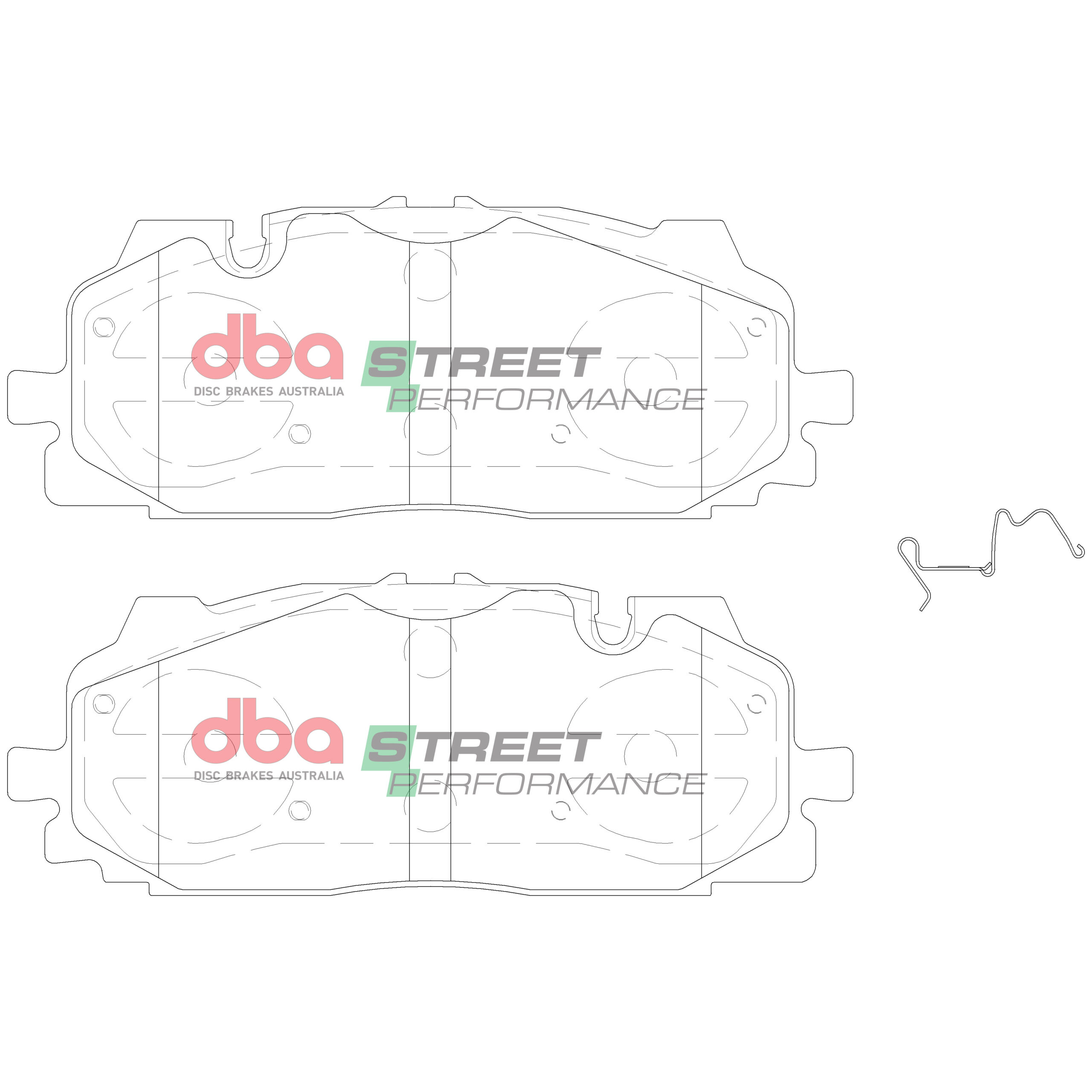 Kit pastiglie e dischi sportivi - Street Series T2 Slotted & Street Performance Brake Pads (2x DBA3014S + DB15030SP) - immagine 2