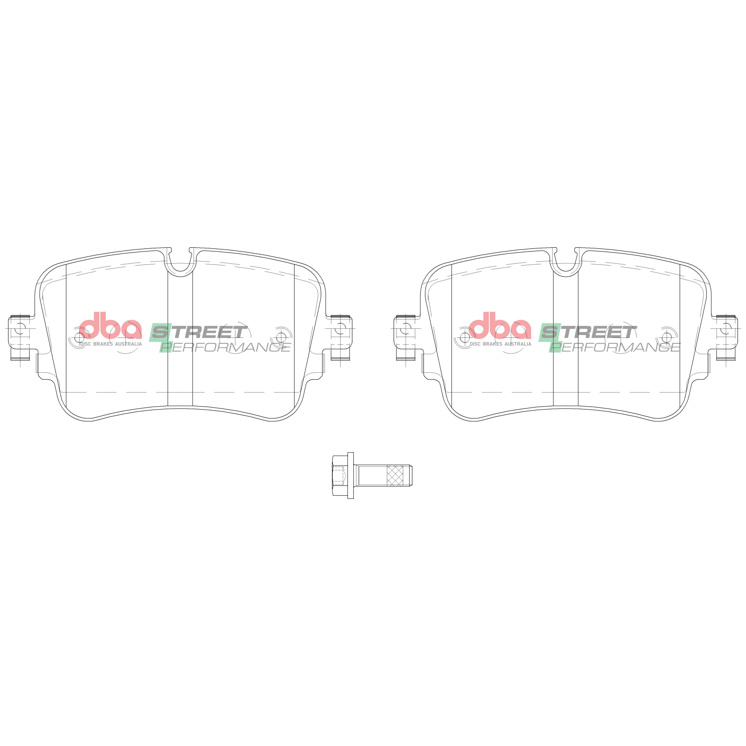 Kit pastiglie e dischi sportivi - Street Series T2 Slotted & Street Performance Brake Pads (2x DBA3007S + DB15031SP) - immagine 2