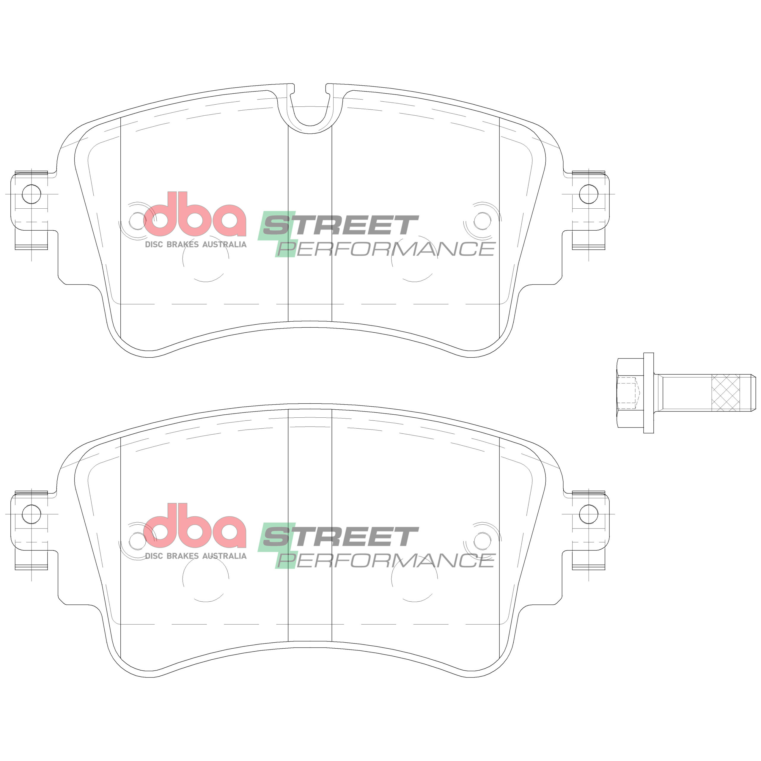 Kit pastiglie e dischi sportivi - Street Series T2 Slotted & Street Performance Brake Pads (2x DBA2847S + DB15032SP) - immagine 3