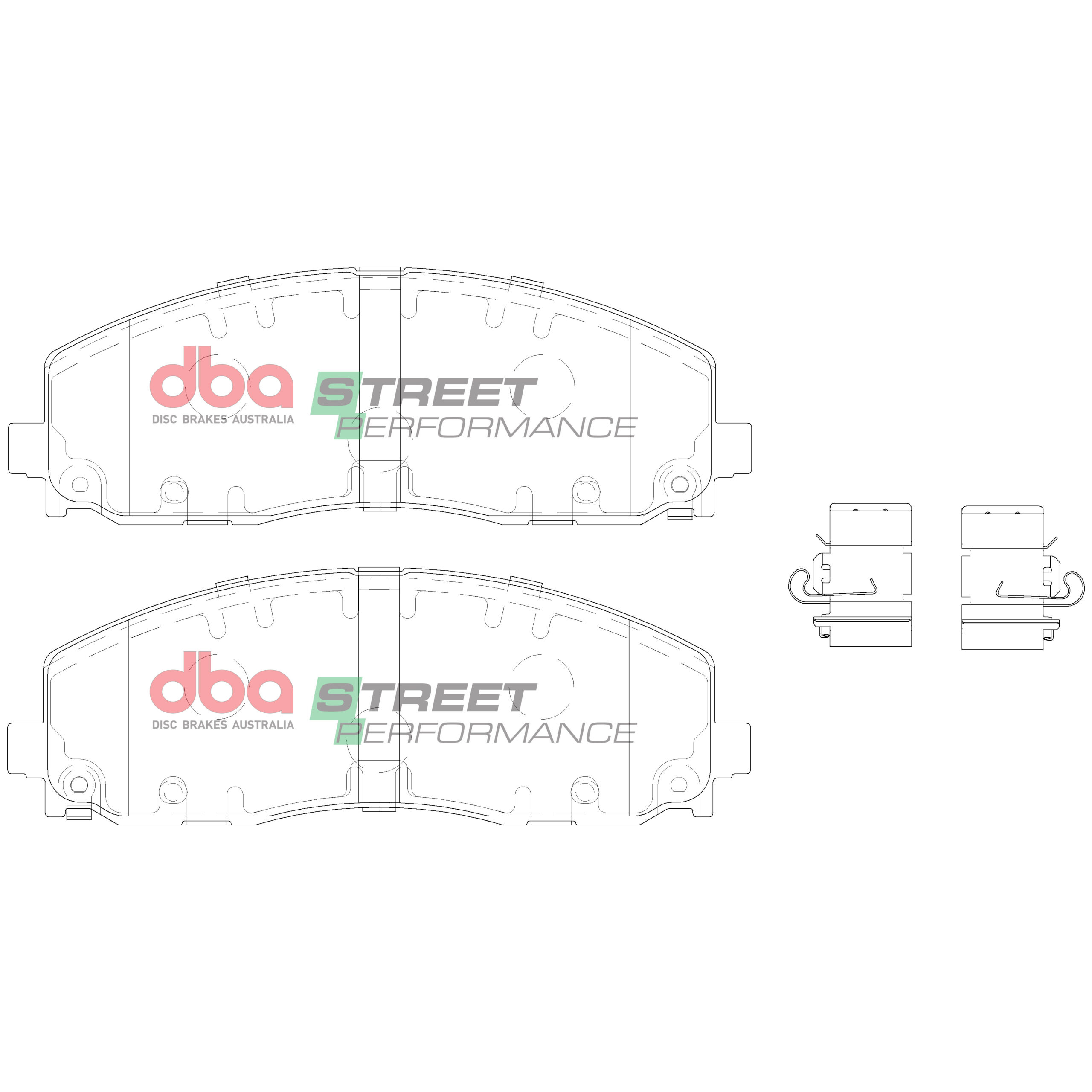 Kit pastiglie e dischi sportivi - Street Series T2 Slotted & Street Performance Brake Pads (2x DBA3212S + DB15038SP) - immagine 2