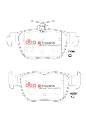 Kit pastiglie e dischi sportivi – DBA 4000 Series T3 Slotted & Xtreme Performance Brake Pads (2x DBA42814S + DB15092XP)