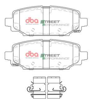 Kit pastiglie e dischi sportivi – DBA Street Series T2 Slotted & Street Performance Brake Pads (2x DBA3207S + DB15125SP)