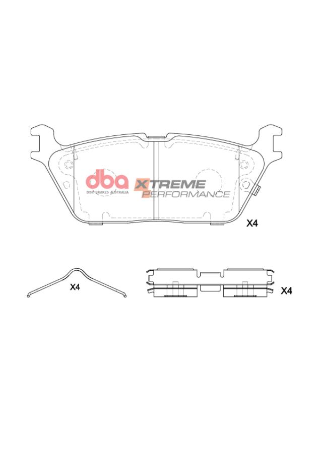 Kit pastiglie e dischi sportivi - 4000 Series T3 Slotted & Xtreme Performance Brake Pads (2x DBA43247S+ DB15196XP) - immagine 3