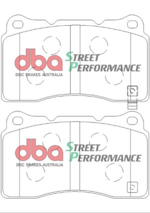 Kit pastiglie e dischi sportivi – DBA 4000 Series Slotted / Drilled & Street Performance Brake Pads (2x DBA4654XS-10 + DB1678SP)