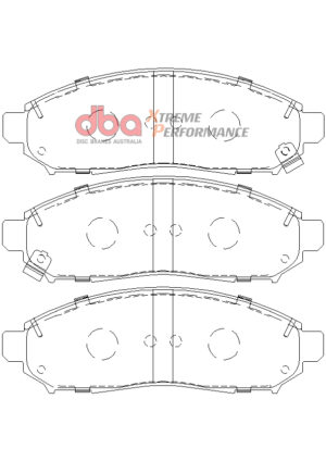 Kit pastiglie e dischi sportivi – DBA 4000 Series T3 Slotted & Xtreme Performance Brake Pads (2x DBA42312S + DB1835XP)