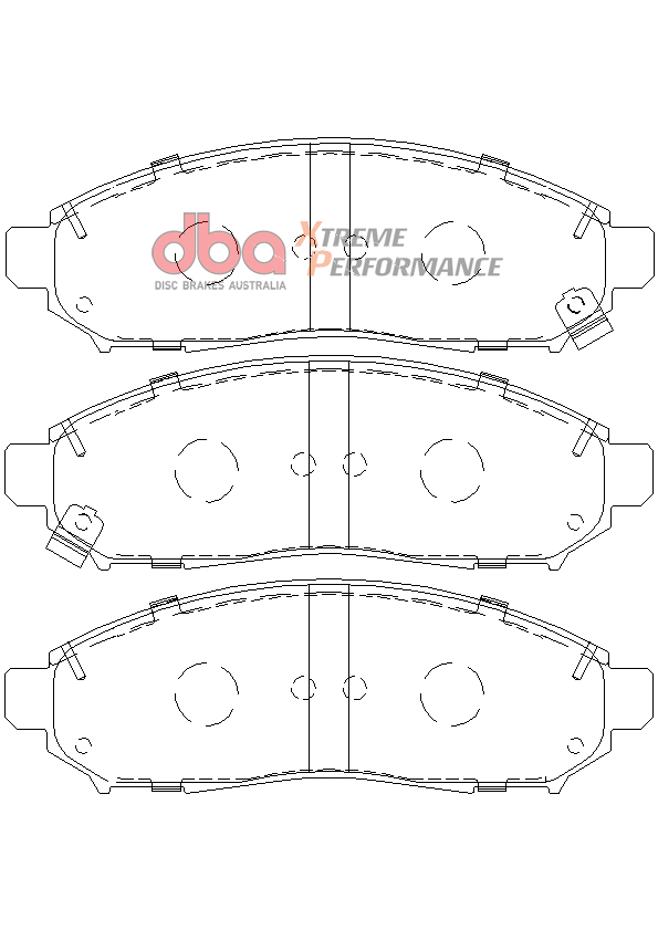 Kit pastiglie e dischi sportivi - 4000 Series T3 Slotted & Xtreme Performance Brake Pads (2x DBA42312S + DB1835XP) - immagine 2