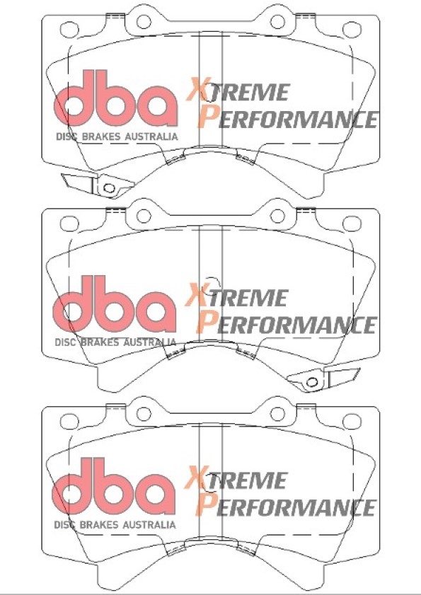 Kit pastiglie e dischi sportivi - 4000 Series T3 Slotted & Xtreme Performance Brake Pads (2x DBA42722XS + DB1838XP) - immagine 3
