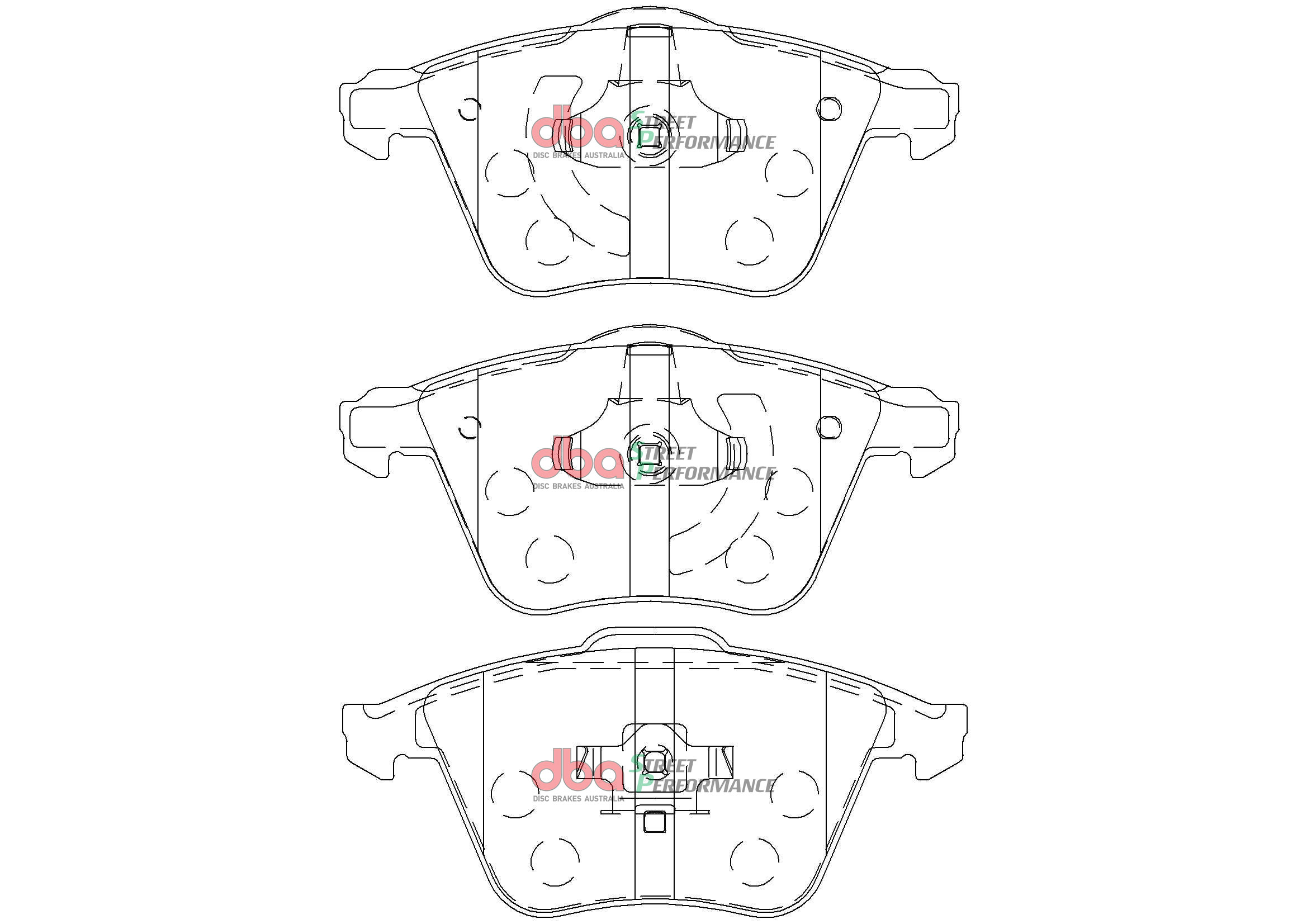 Kit pastiglie e dischi sportivi - Street Series T2 Slotted & Street Performance Brake Pads (2x DBA2120S + DB2176SP) - immagine 2