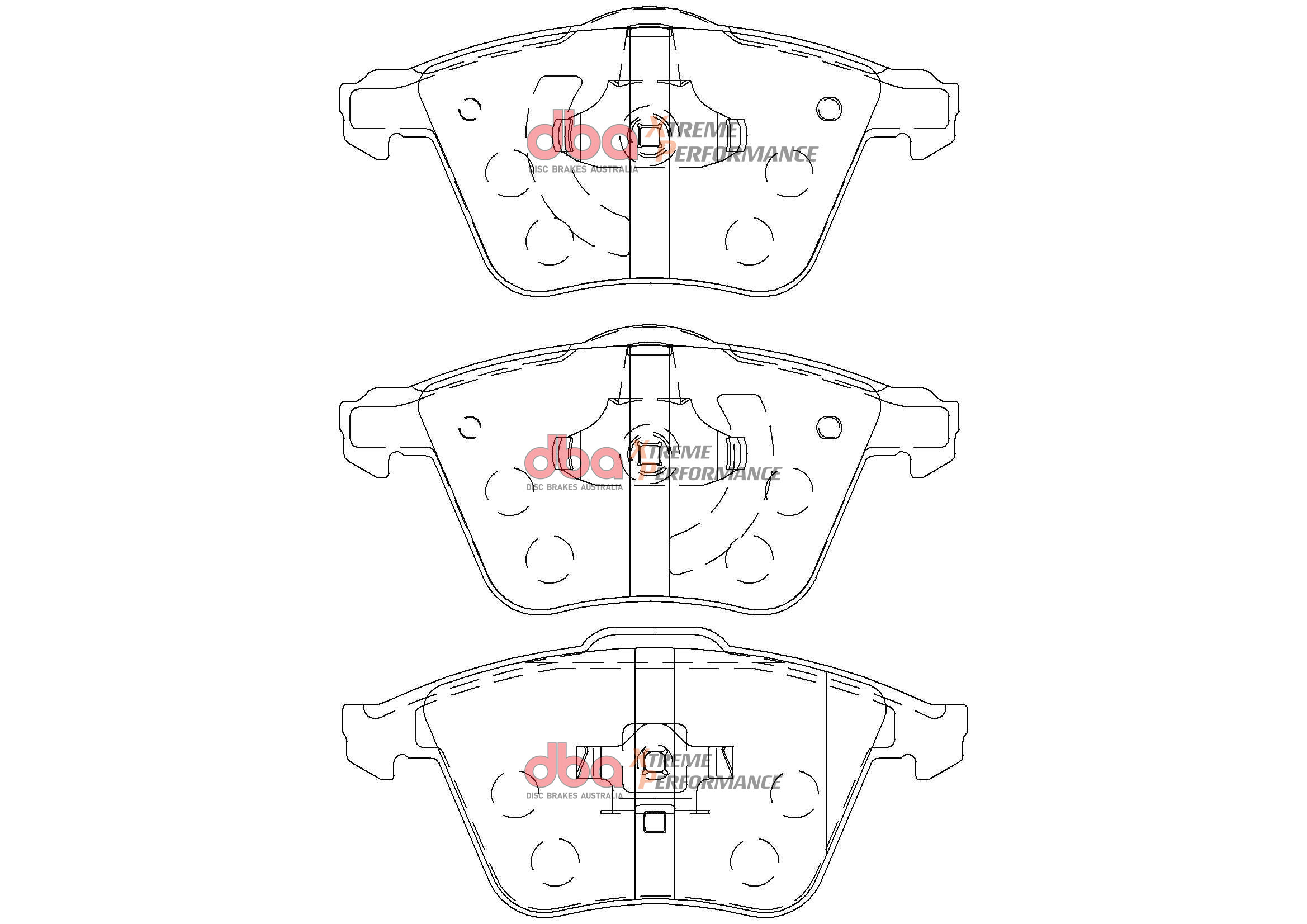 Kit pastiglie e dischi sportivi - 4000 Series T3 Slotted & Xtreme Performance Brake Pads (2x DBA42120S + DB2176XP) - immagine 3