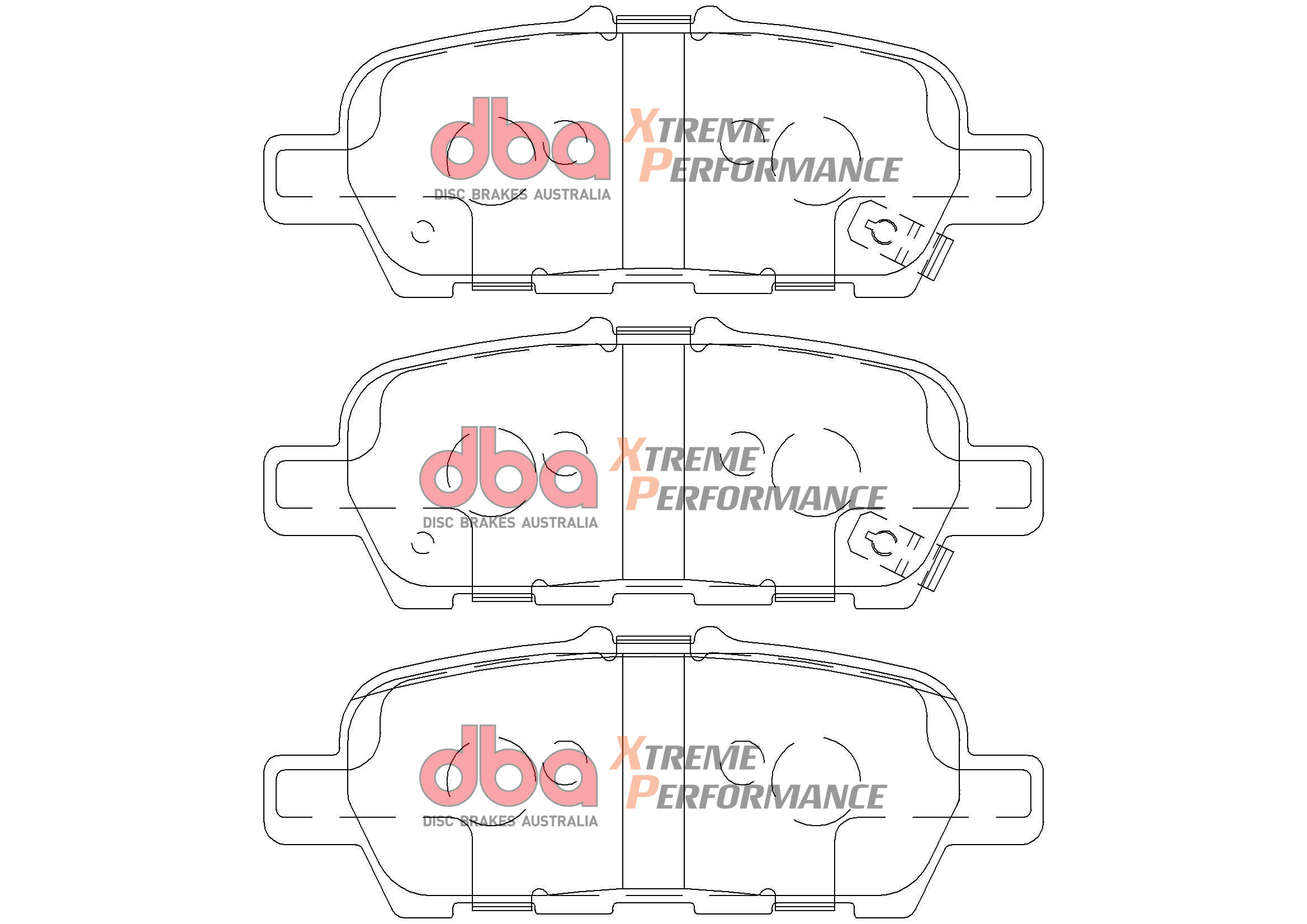 Kit pastiglie e dischi sportivi - 4000 Series T3 Slotted & Xtreme Performance Brake Pads (2x DBA42313S + DB2340XP) - immagine 2