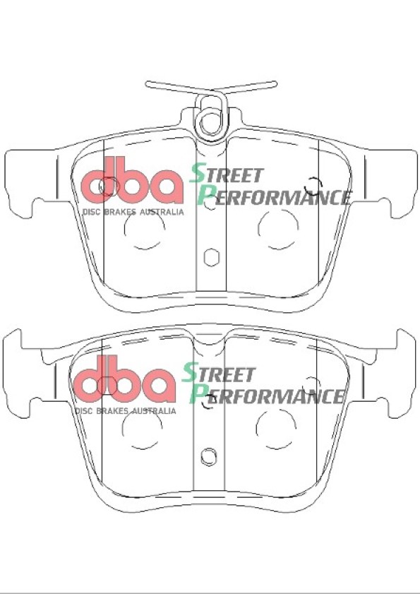 Kit pastiglie e dischi sportivi Posteriori Impianto 310x22 Golf 7 7.5 Performance / TT TTS 8S / Cupra Leon – DBA 4000 Series T3 Slotted & Street Performance Brake Pads (2x DBA42809S + DB2384SP) - immagine 3