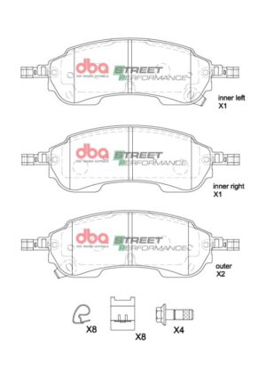 Kit pastiglie e dischi sportivi – DBA Street Series T2 Slotted & Street Performance Brake Pads (2x DBA3162S+ DB2388SP)