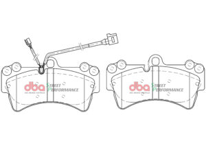 Kit pastiglie e dischi sportivi – DBA Street Series T2 Slotted & Street Performance Brake Pads (2x DBA2246S + DB7878SP)